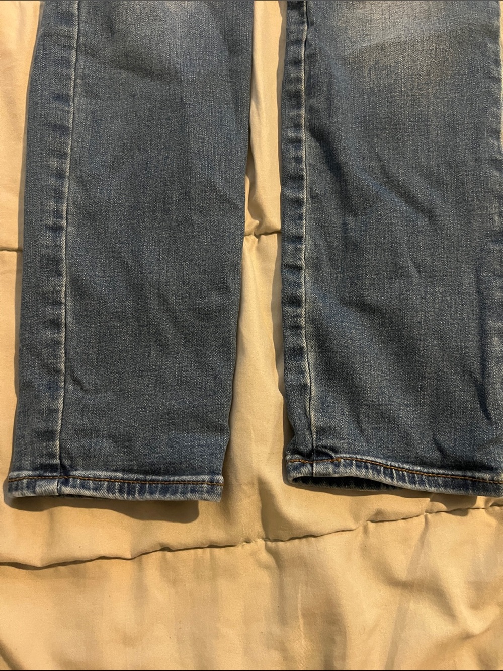 Old Navy stretch Blue Skinny Jeans with Orange Floral Embroidery - Picture 6 of 7